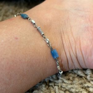 Brighton silver anklet with embellishments. Nice for casual or dressy wear